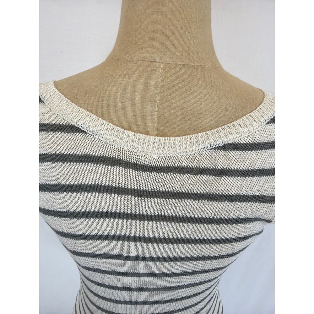 NWT Soya Concept Green & Cream Linen Blend Sweater Tank XL #0446 - Picture 6 of 7